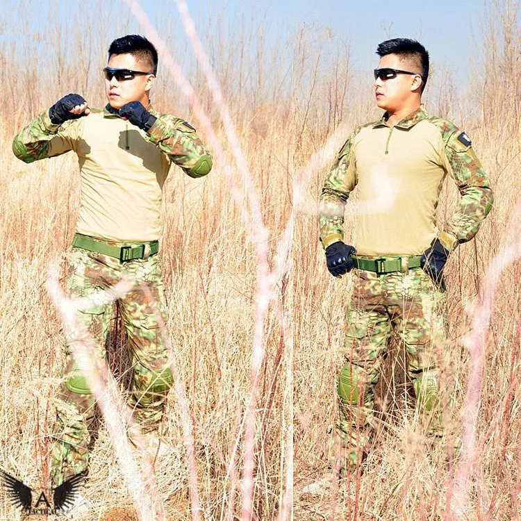  Tactical military uniform jacket army of the military combat uniform tactical pants with knee pads 