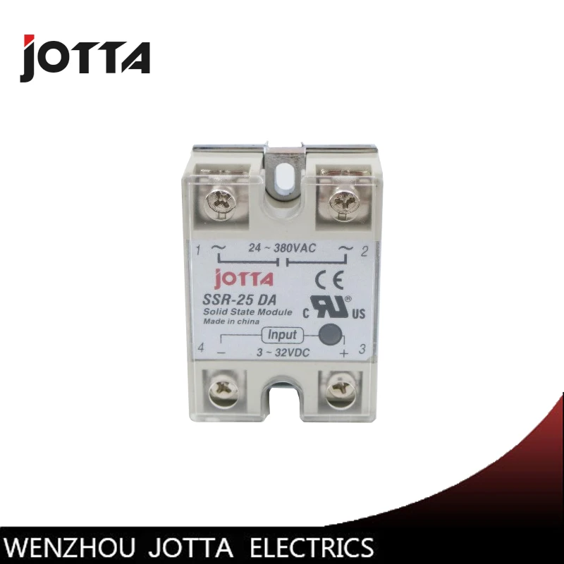 

SSR -25DA DC control AC SSR white shell Single phase Solid state relay