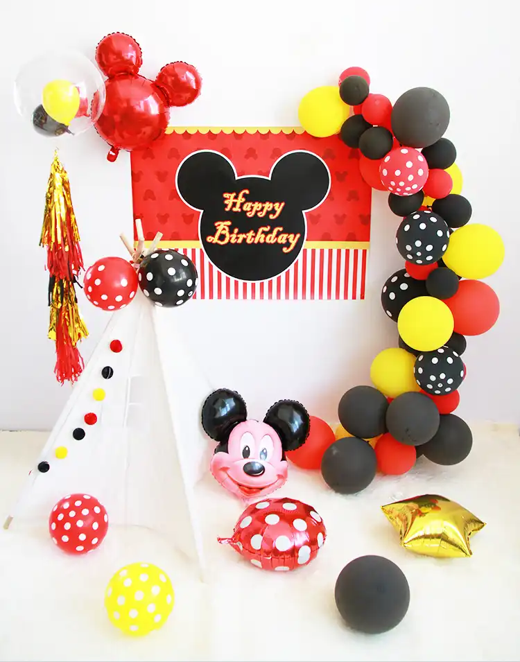 С Микки Маусом Мышь вечерние аксессуары для детского дня рождения вечерние для украшения детского душа вечерние принадлежности для детски...