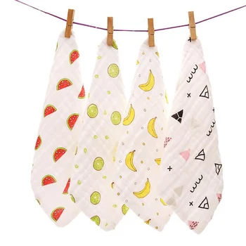 

Baby Face Towel Saliva Towel Baby Nursing stuff Newborn cotton Gauze soft cartoon toddler Wash Cloth 25*25 YMH005
