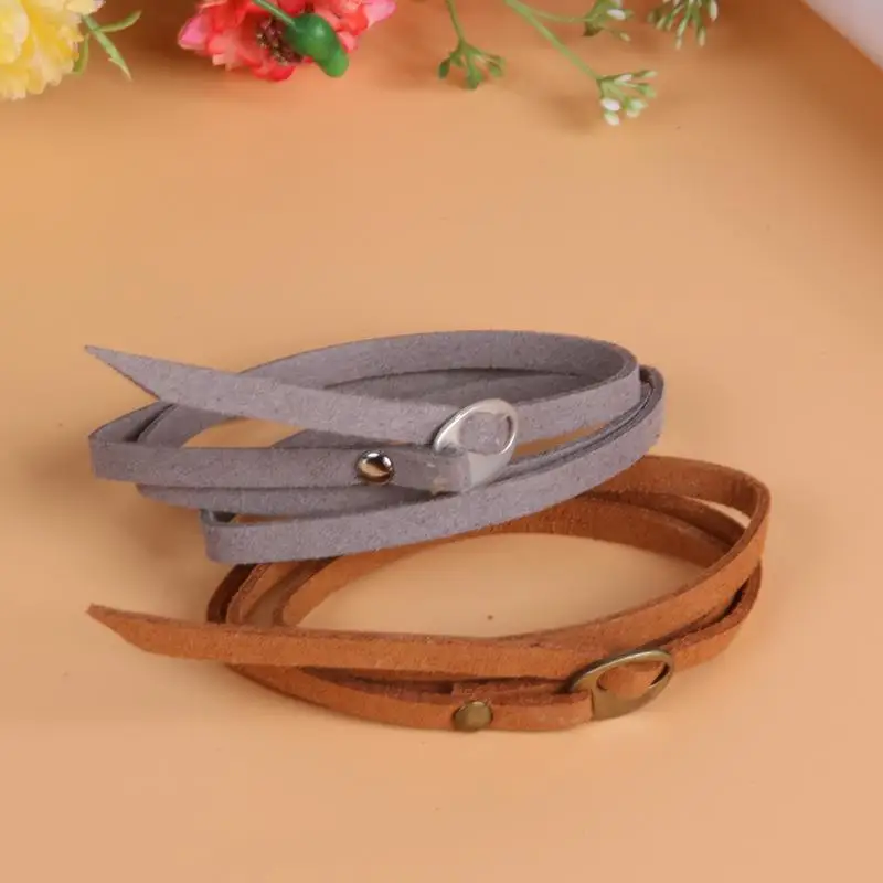 

2020 Men Leather Bracelet New Fashion Coffee Gray Leisure Retro Multi-layer Bracelet LadiesMen Charm Style Bracelet Jewelry Gift