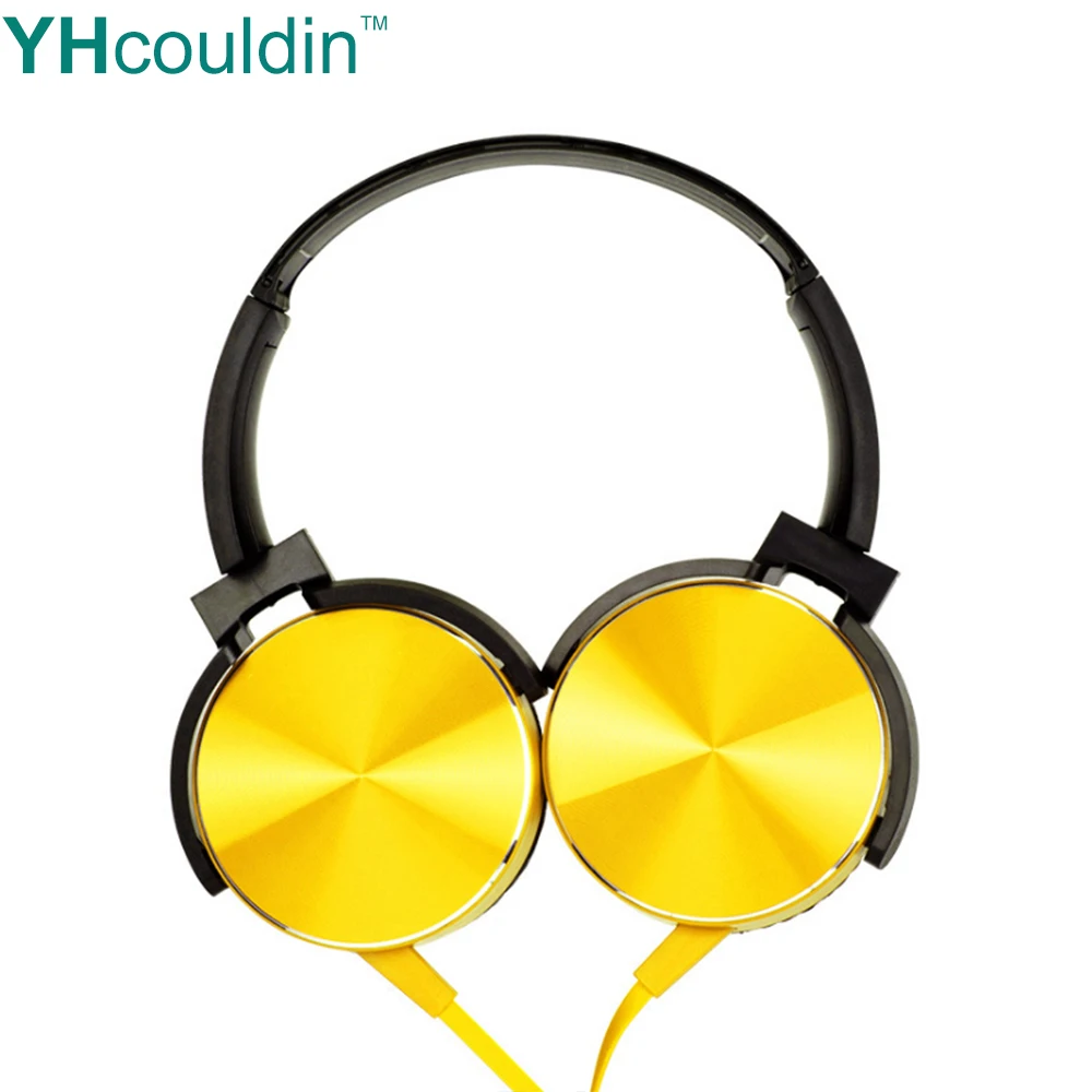 

YHcouldin Wired Noise Cancelling Headphones With Built-in Microphone Over Ear Sport Gaming Headset Gold