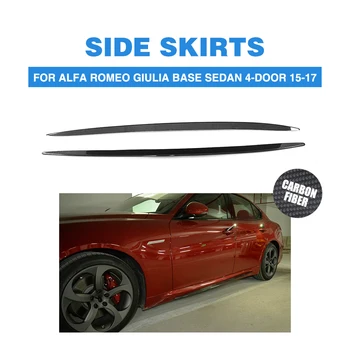 

Carbon Fiber Side Skirts Molding Trim Sticker for Alfa Romeo Giulia Sedan 4-Door 2015-2017 Car Styling