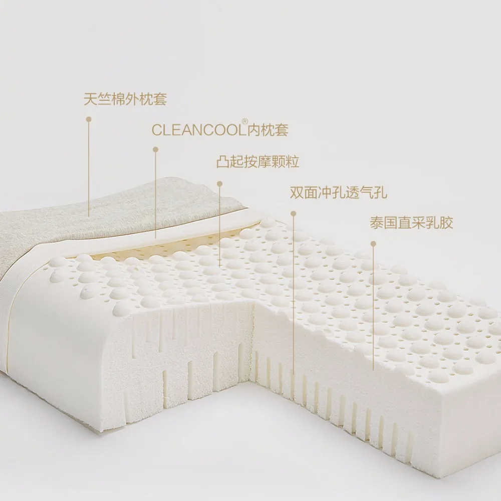 Xiaomi 8H натуральная латексная массажная подушка SPA Z3 спальная для массажа шеи
