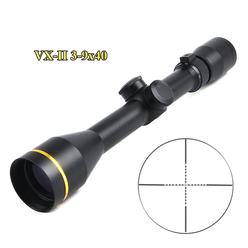 VX-II 3-9X40 оптика Riflescope Mil-Dot тактические прицелы Riflescopes для страйкбола воздушные винтовки Охота прицелы снайперская Экипировка