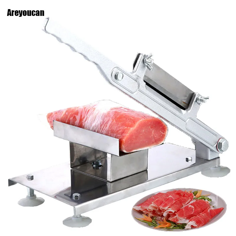 Home Stainless Steel Manual Meat Slicer Commercial Mutton Roll Cutting Machine Electric Grinder Meat Poultry Tools