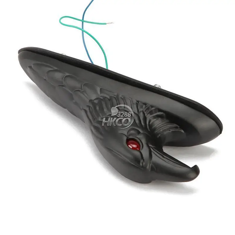 free shipping Motorcycle Black Eagle Head Fender Ornament Red Lighted Eye Custom Bike free shipping Motorcycle Black Eagle Head Fender Ornament Red Lighted Eye Custom Bike