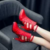 Sandalias de tacón alto para mujer, zapatos femeninos de talla grande 34-52, a la moda, para verano, 2017 ► Foto 2/6
