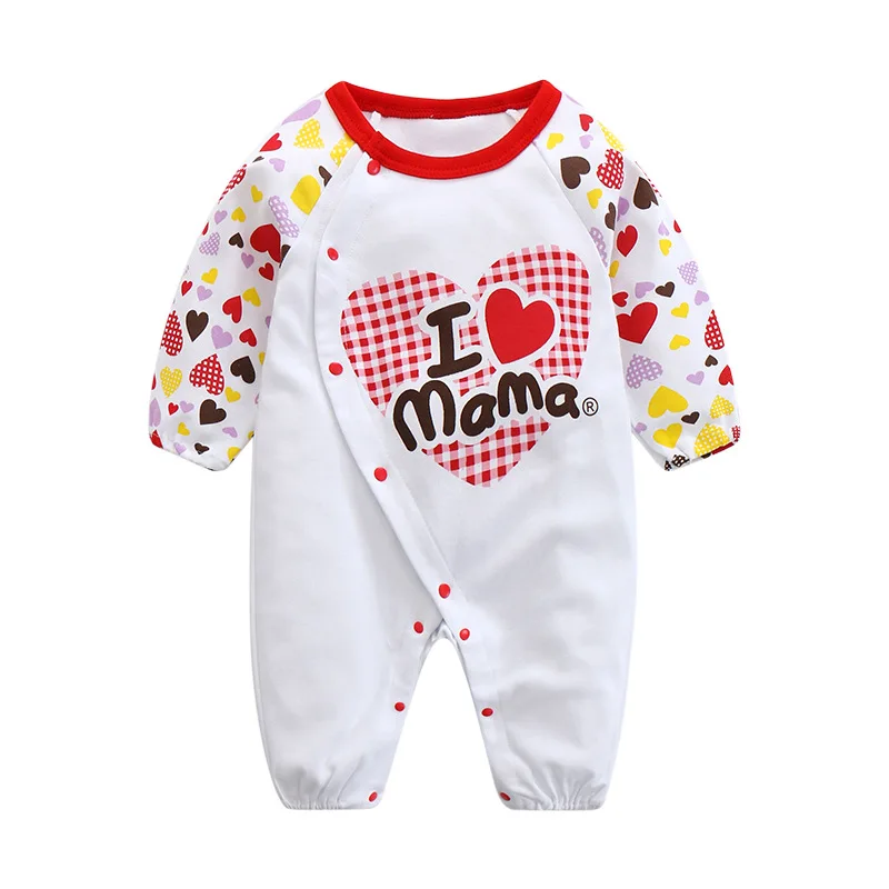 

Newborn Baby Girl Rompers 2017 Fashion Brand Infant Toddler Jumpsuit I Love Mama PaPa Baby Boy Clothes Cotton Vestido Infantil