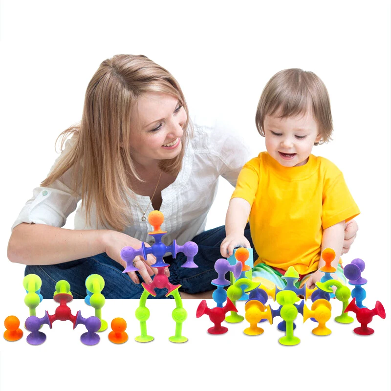 Fun Soft Building Blocks Kids DIY Pop Sucker Funny Silicone Block Model Construction juguetes For Children Toys Educational Gift (5)