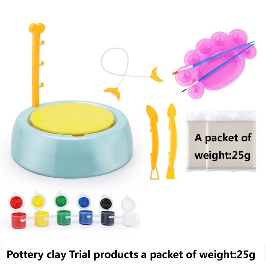 Мини Сделай Сам Ручная Керамическая гончарная машина для детей, электрические игрушки, детские керамические колеса, художественные ремесла, развивающие игрушки, подарки