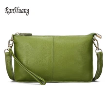 RanHuang Women Genuine Leather Day Clutches Candy Color Bags Women’s Fashion Crossbody Bags Small Clutch Bags