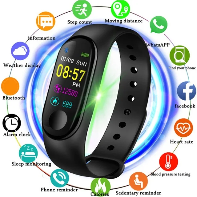 

M3 Pro Smart Band Waterproof Fitness Tracker VS M3 Plus SmartBracelet Blood Pressure Heart Rate Monitor PK Mi Band3 honor band4