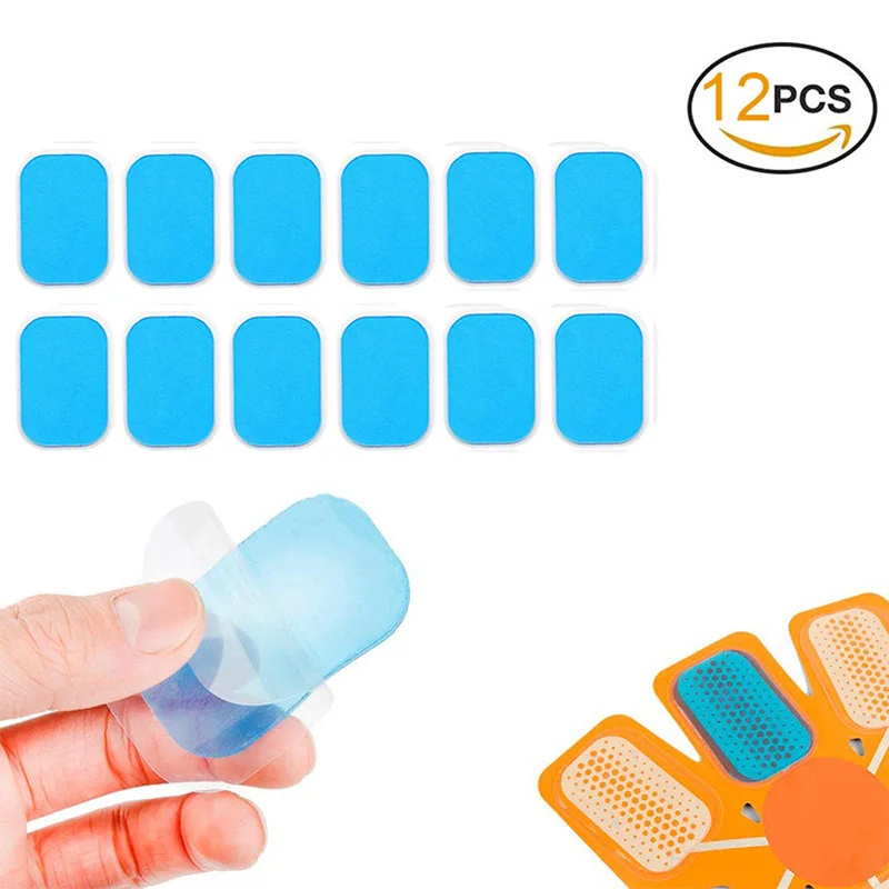 12 PCS EMS هلام ورقة استبدال هيدروجيل ملاءات هلام سادة العضلات مشجعا البطن الإلكترونية وسادات تدريب أجهزة لياقة بدنية