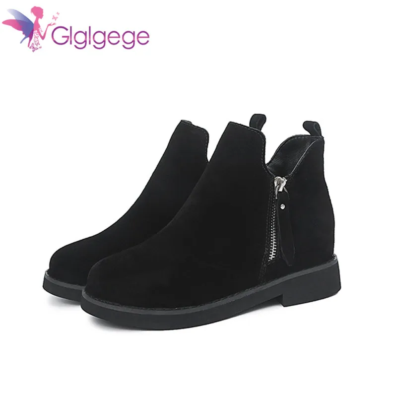 

Glglgege Short Barrel Matte Leather Wholesale Winter Warm Slope With Increasing Snow Boots Women Short Boots Women's Shoes Gift