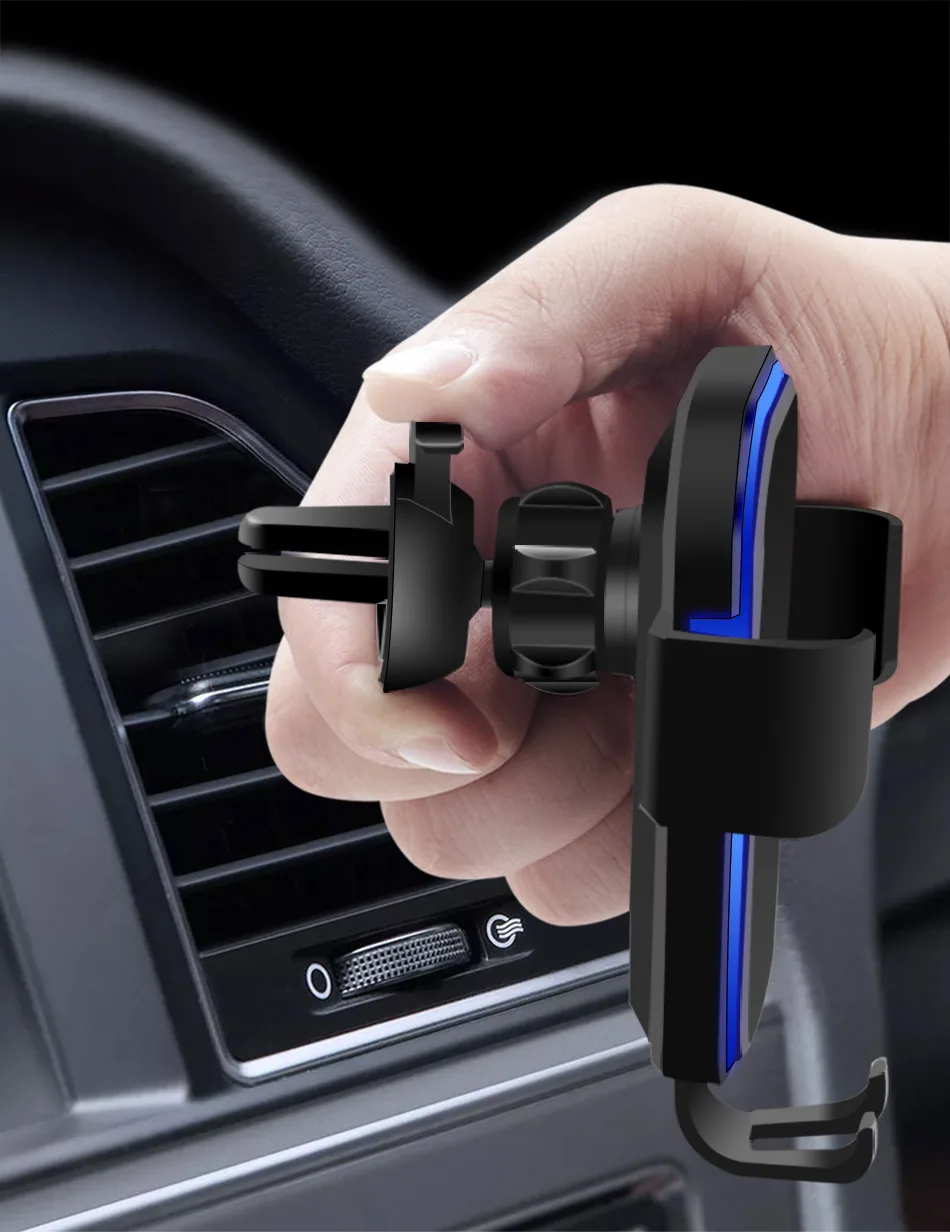 CinkeyPro Wireless Car Charger Gravity reaction Holder for iPhone 8 X 10 Samsung S6 S7 S8 Plus QI Air Vent Stand Fast Charging 6
