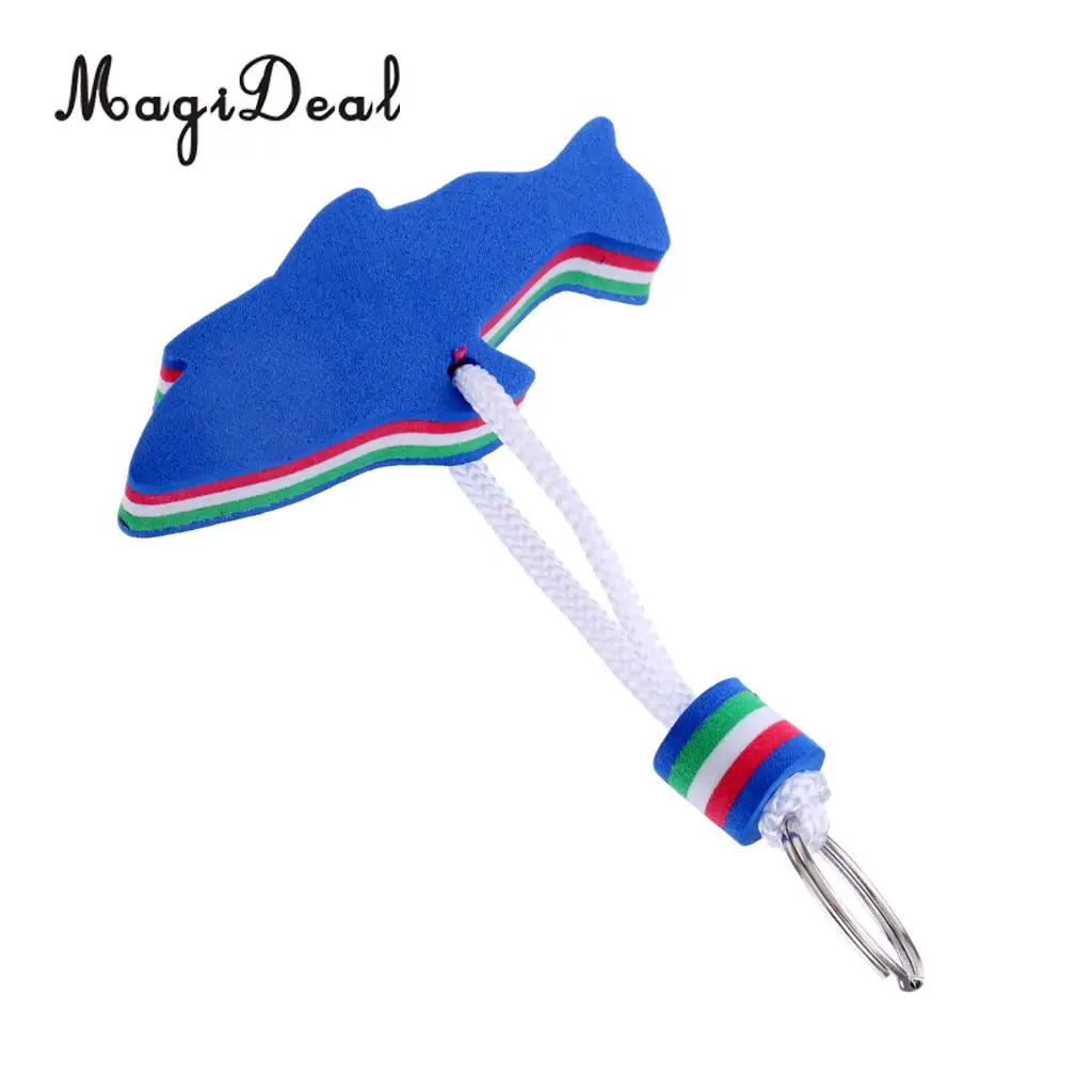 MagiDeal Lightweight Portable EVA Dolphin Shaped Water Floating Keyring Backpack Key Chain Water Sports Surf Swim Key Holder