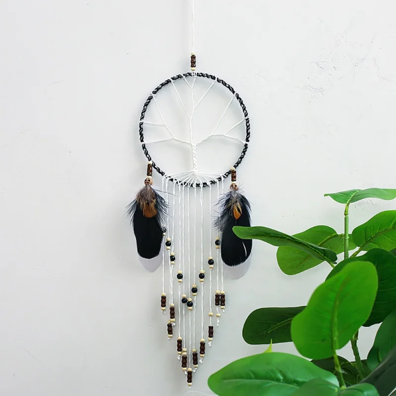 

Black And White Tree Mystery Dream Catcher Wall Stickers Catch Monternet Dream Catcher Art Design Decal Home Decoration Living