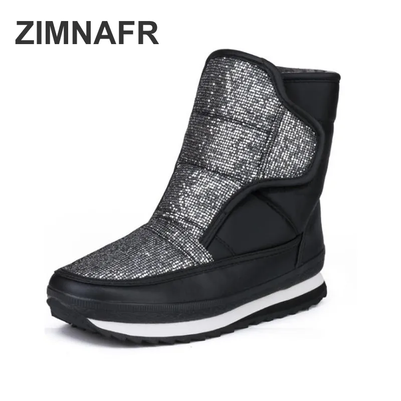 

women snow boots 2018 new women winter warm ankle boots Umbrella cloth waterproof rubber antislip sole boots women winter shoes