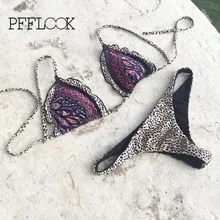 PFFLOOK бикини 2018 Новые Купальники Женская обувь Принт купальник