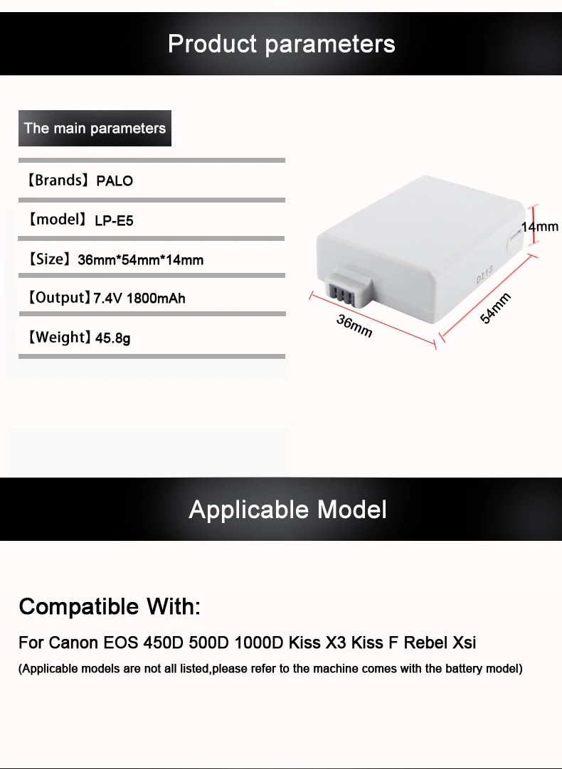 PALO LP-E5 LPE5 LP E5 lcd двойное зарядное устройство+ 2 шт Высокая емкость 7,4 В 1800 мАч батарея для Canon Eos 450D 500D 1000D Kiss X3