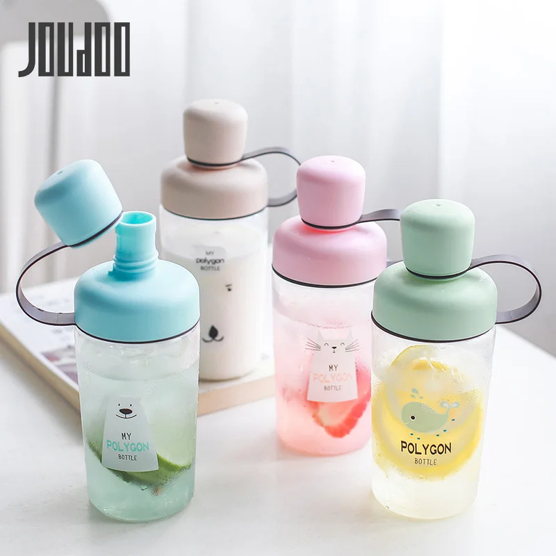 

JOUDOO 400ml Portable Cartoon Plastic Water Bottle for Kids Sport Drinking Bottle for Water Tea Infuser Tumbler 35