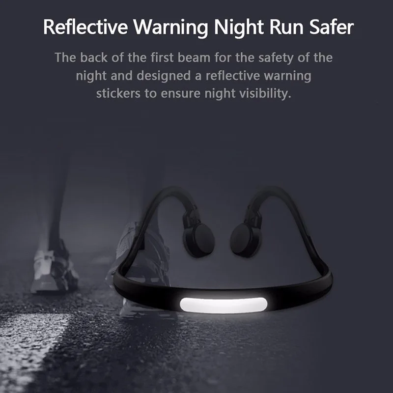 

New Bluetooth Collar Clip Ear Bone Conduction Stereo Headphone with Mic for Phone