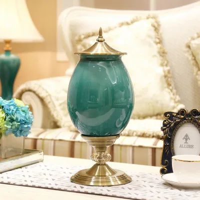 Европейская роскошная ледяная ваза, статуэтка, домашняя зеленая керамическая ваза, украшение для гостиной, рабочий стол, фарфоровый цветочный горшок, орнамент - Цвет: style 4