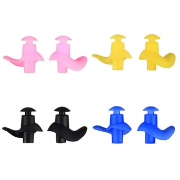 

1 Pair Waterproof Swimming Earplugs Professional Silicone Waterproof Swim Plug For Adults Anti-Noise Soft Diving Ear Plug New