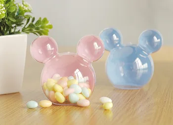 

24pcs Plastic Mickey Mouse Candy Box Wedding Gifts Candy Package Box Baby Shower Kids Birthday Christmas Party Supplies