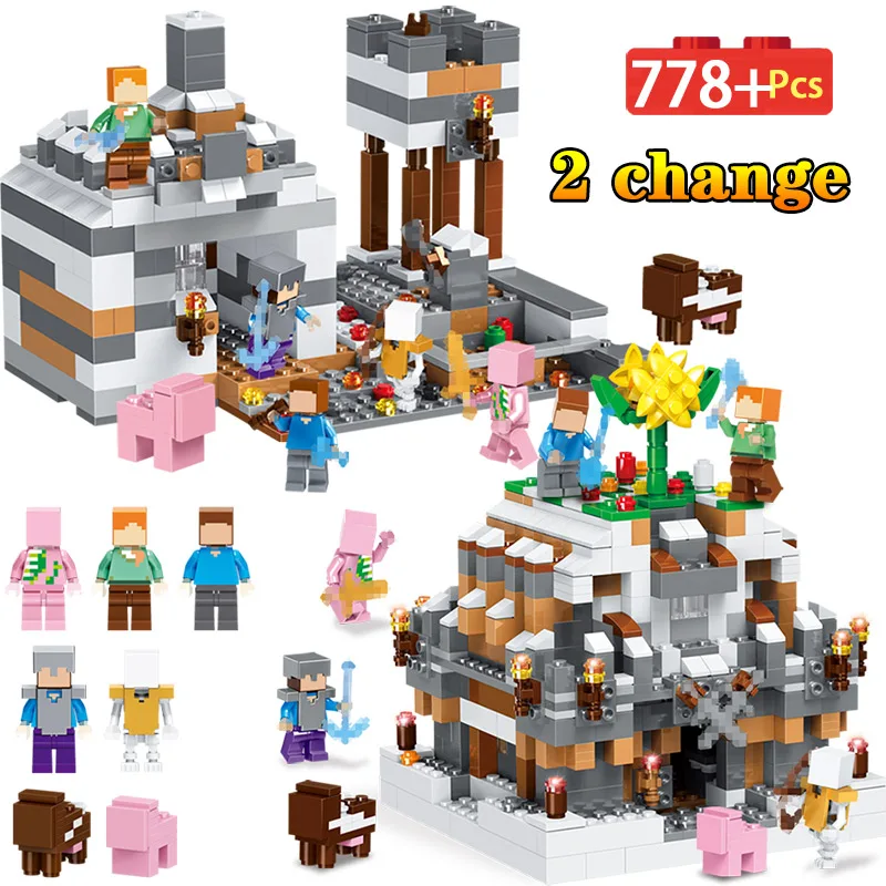 

Toys For Children My World Series Blocks Legoingly Minecrafted Village Building Blocks Guarding the Castle Bricks Set 2 Change