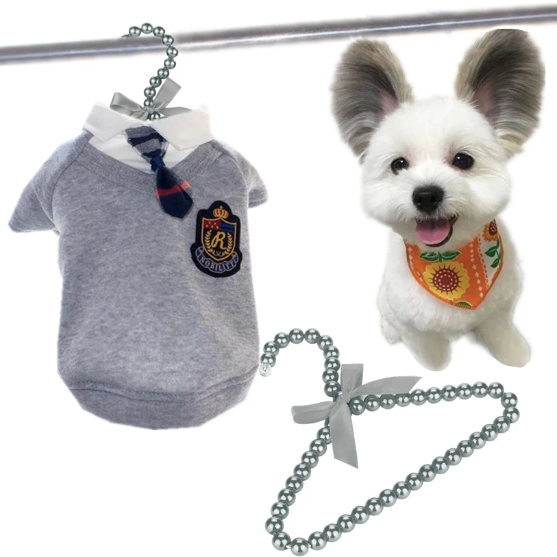 Fashion Pearl Bow Clothes Clothing Rack Hanger For Kids Children Dog
