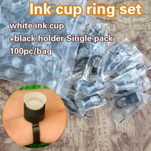 Single Package Ink Ring Holder And Sponge Cups For Permanent Makeup Accessories Single Package Ink Ring Holder And Sponge Cups For Permanent Makeup Accessories