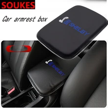 Кожа автомобиля автоспорта эмблема подлокотник центральная консоль накладки на коробку для Ford Focus 2 3 1 Fiesta Mondeo Mustang GT Shelby MercedesBENZ