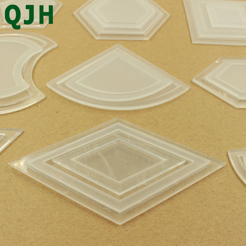 54 шт прозрачные пластиковые шаблоны для шитья DIY Инструменты лоскутной работы