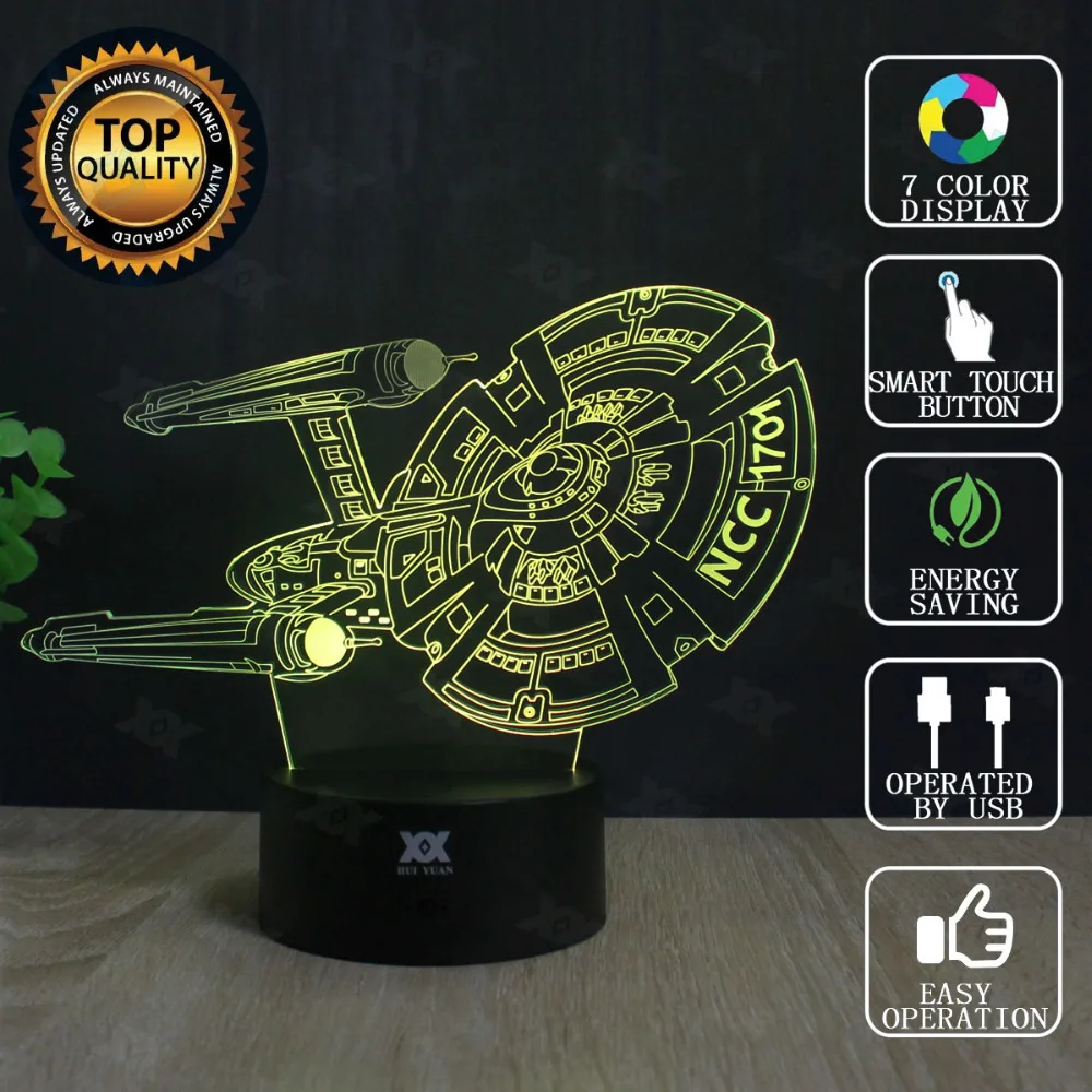 Mycraftthingies Vente Star Wars Lampe Faucon Millenium Trek 3d Led Nouveaute Veilleuses Usb Lumiere Rougeoyante Enfants Cadeau Hui Yuan Marque Pas Cher En Ligne