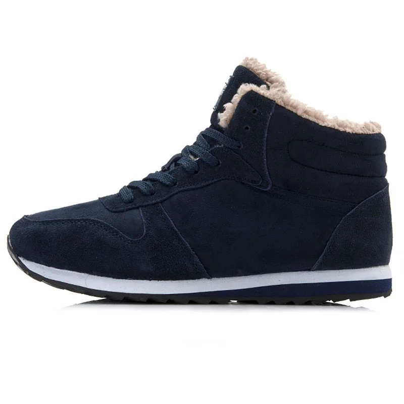 Tanie Męskie buty zimowe Plus rozmiar 46 męskie buty z futerkiem czarne zimowe trampki męskie obuwie obuwie męskie botki Snow Botas Hombre