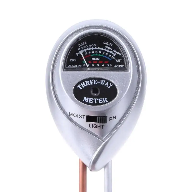 

3 in 1 Soil PH Water Moisture Meter Humidity Sunlight Garden Plants Flowers Analyzer Moist Tester Instrument Tool