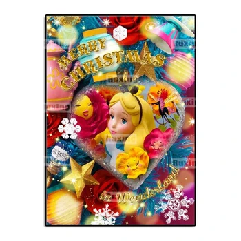 

5D DIY Diamond Painting Cartoon Cross-Stitch Kits Diamond Embroidery Alice Rhinestone Painting Mosaic Pictures Home Decor Gifts