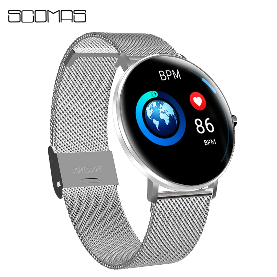 

SCOMAS L6 Smart Watch 1.22" Full Touch Curved Screen IP68 Swimming Waterproof HR Blood Pressure Monitor Men Women Smartwatch