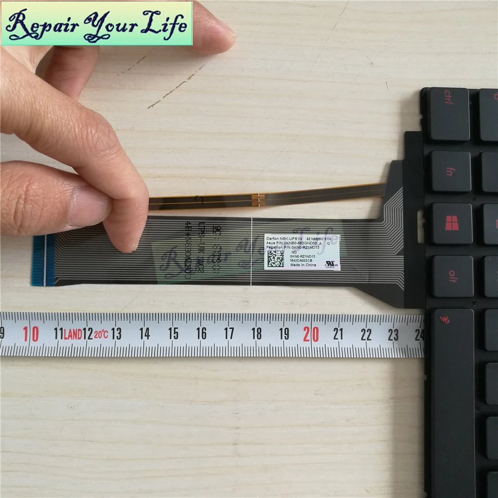 Teclado do Portátil para Asus Layout com Luz de Fundo Reparar Você Vida Gl552vw Gl552vx Gl552jx sp Teclado Espanha Vermelho Novo Gl552 Gl552vl - Imagem 5