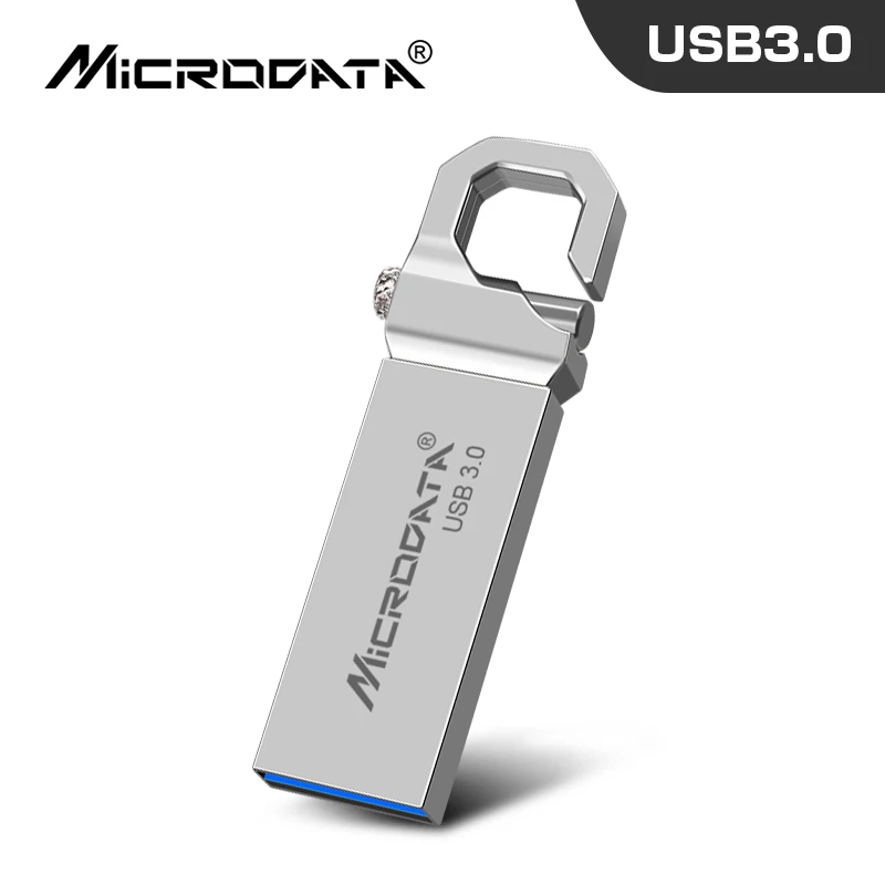 USB 3,0 Металлический флеш-накопитель 32 Гб 64 Гб 128 ГБ брелок для ключей Водонепроницаемая usb ручка 16 Гб USB карта памяти Флэш-Диск высокоскоростной 3,0 - Цвет: Серебристый