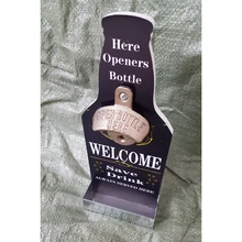 Уникальная стеклянная деревянная настенная Металлическая открывашка для бутылок чугун настенная открывалка для бутылок с ловитель крышки 30 см x 12 см