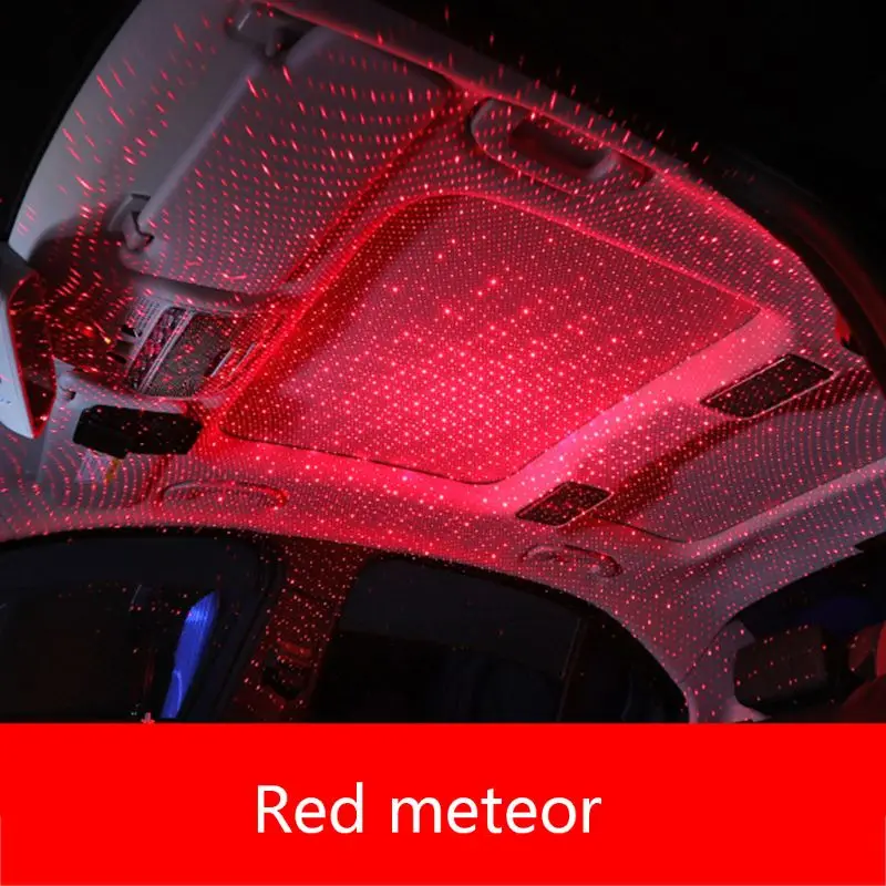 Автомобильный USB светодиодный светильник атмосферный звездный DJ RGB цветная