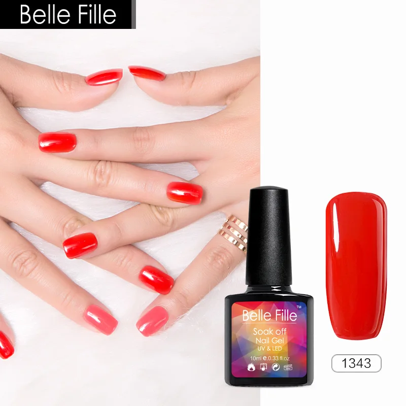 

Belle Fille 10ml Gel Nail Polish Vernis Hybrid Long Lasting Gel Uv Soak Off Gel Lacquer Gel Lak Nail Art Semi-Permanent Varnish