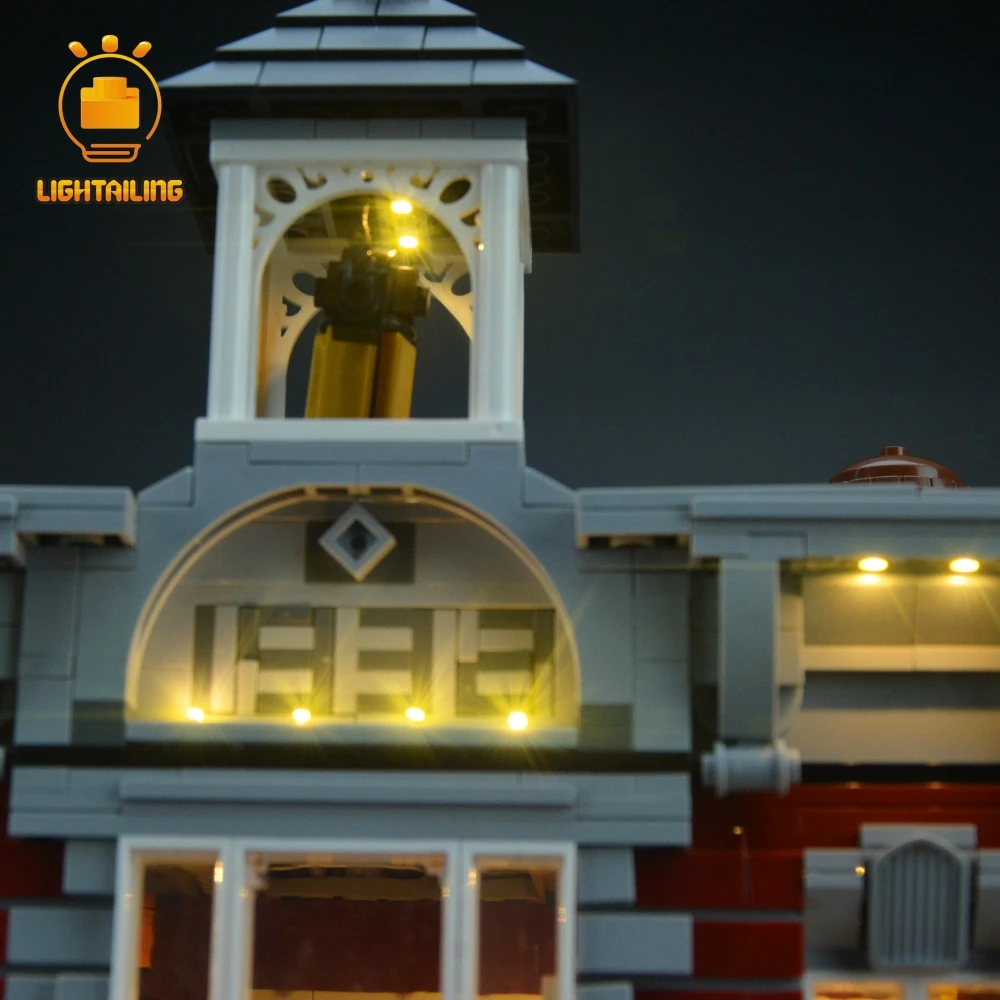 Светильник, светодиодный светильник, Набор для создания пожарной станции, строительный блок, модель, светильник, набор, совместимый с 10197