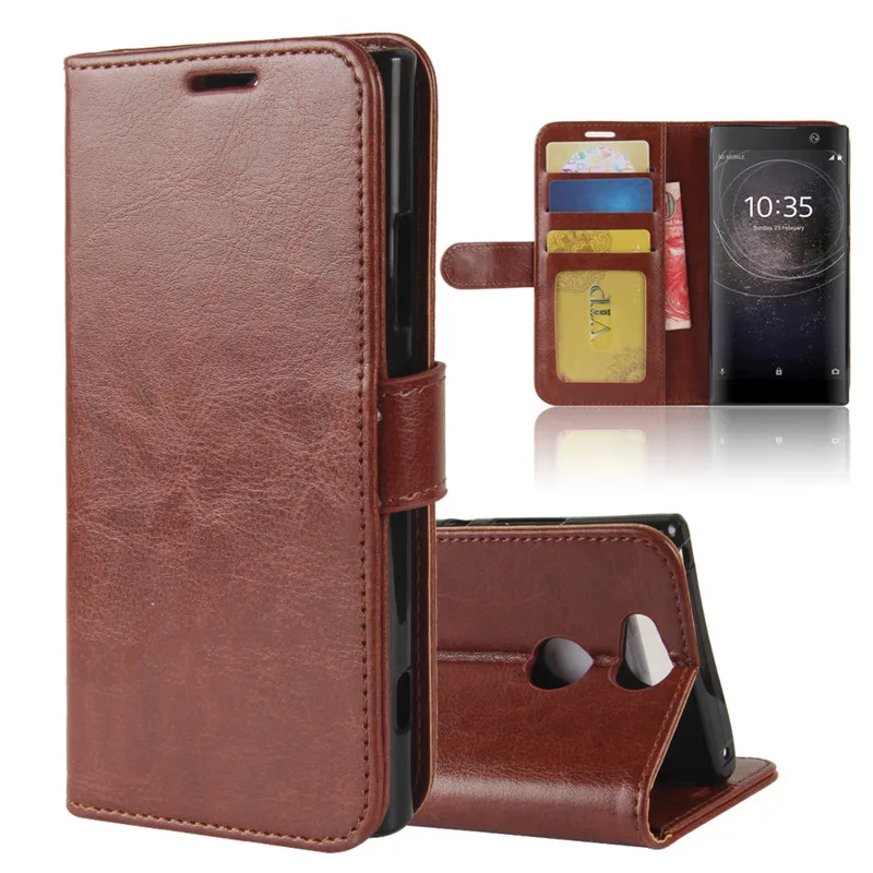 Чехол для Sony Xperia XA2 H3113 H3123 H3133 H4113 H4133 Capa Flip Wallet мобильный телефон искусственная