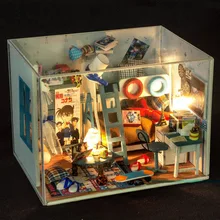 Конан Diy кукольный домик miniatura 3D деревянный кукольный домик миниатюрная мебель для детей игрушки подарки на день рождения Q004