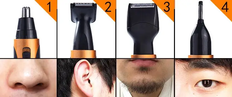 Электробритва волос в носу отделка удаления гривы бровей формирование зарядка через usb для мужчин's средства ухода за мотоциклом 4 в 1 многоф