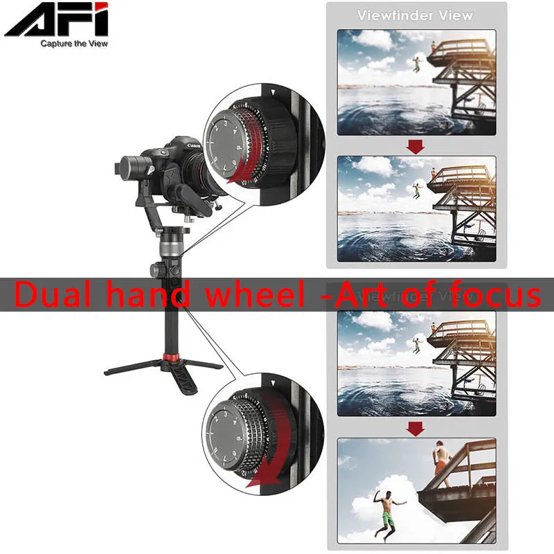 AFI D3 Камера стабилизатор Gimbal Dslr Soporte Ручные стабилизаторы 3-мост видео мобильного с сервоприводом Следуйте Фокус для всех моделей DSLR